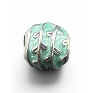 Pandora Sterling Silver Light Blue Enamel Vines Bead - 790525EN18 Retired